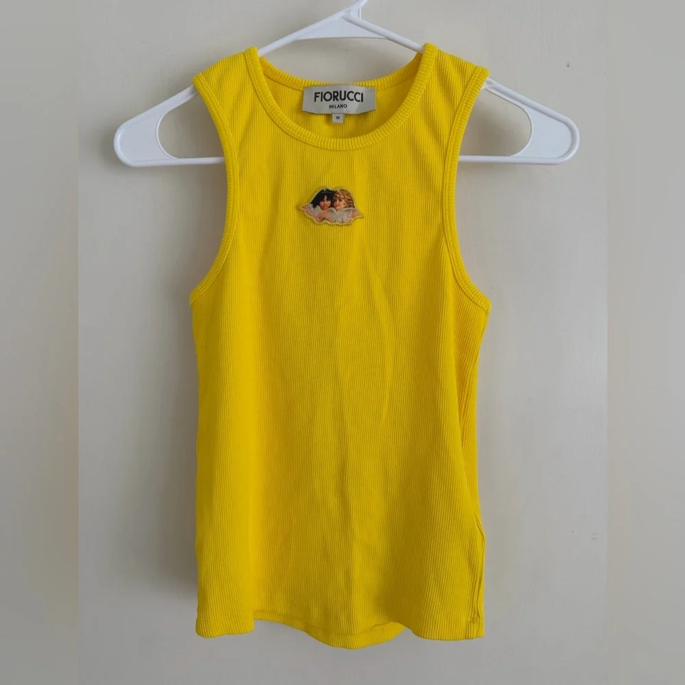 Fiorucci Yellow Ribbed Tank - Picture 3 of 7